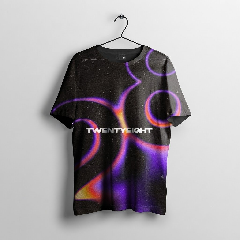 Camiseta Streetwear - Diseño Galaxy Neon